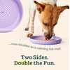 image:imageWOOF Fly n Feed  Flying Disc and Lick Mat for Dogs  Durable ToothFriendly Rubber  Interactive Dog Toy for Fetch Treat Dispensing and Enrichment  Lavender