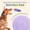 image:imageWOOF Fly n Feed  Flying Disc and Lick Mat for Dogs  Durable ToothFriendly Rubber  Interactive Dog Toy for Fetch Treat Dispensing and Enrichment  Lavender
