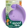 image:imageWOOF Fly n Feed  Flying Disc and Lick Mat for Dogs  Durable ToothFriendly Rubber  Interactive Dog Toy for Fetch Treat Dispensing and Enrichment  Lavender
