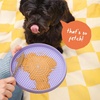image:imageWOOF Fly n Feed  Flying Disc and Lick Mat for Dogs  Durable ToothFriendly Rubber  Interactive Dog Toy for Fetch Treat Dispensing and Enrichment  Lavender