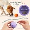 image:imageWOOF Flyball  2in1 Fetch Ball and Dog Treat Dispenser Toy  Interactive Puzzle for Enrichment  Fits Standard Ball Launchers  Durable ToothFriendly Rubber  The Perfect Dog Gift  3 Pack3PK Lavender Orange Yellow