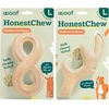 image:imageWOOF HonestChew Dog Toy Duo  Durable Dog Chews  Made with PlantBased Ingredients  SplinterResistant  Safer Than Dog Bones  with HonestChew Antler and Infinity  Gift for Dogs  LargeDuo Pack