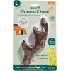 image:imageWOOF HonestChew Meaty Antler Dog Chews  Made with Real Beef Outer Layer and Natural PlantBased Ingredients Core  SplinterResistant  Safer Than Rawhide and Dog Bones  SmallAntler