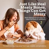 image:imageWOOF HonestChew Meaty Antler Dog Chews  Made with Real Beef Outer Layer and Natural PlantBased Ingredients Core  SplinterResistant  Safer Than Rawhide and Dog Bones  SmallYGnawt