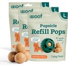 image:imageWOOF Pupsicle Refill Pops  LowMess Dog Snacks  with Peanut Butter and Beef  Dog Treats  Long Lasting  Small Pops  10 CountBeef