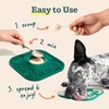 image:imageWoof Lick Mat and Bacon and Cheese LickMix Starter Pack Bundle  Dog Enrichment and Spread  Slow Feeder Mat with NonSlip Design  Delicious Lower Calorie Mix Green