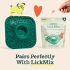 image:imageWoof Lick Mat and Bacon and Cheese LickMix Starter Pack Bundle  Dog Enrichment and Spread  Slow Feeder Mat with NonSlip Design  Delicious Lower Calorie Mix Green