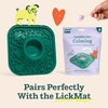 image:imageWoof Lick Mat and Calming LickMix Starter Pack Bundle  Dog Enrichment and Spread  Slow Feeder Mat with NonSlip Design  Delicious Lower Calorie Mix Green