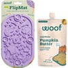 image:imageWOOF FlipMat Mini EasytoClean Lick Mat for Small Dogs amp Travel  LickWells Pumpkin Butter  Dog Lick Mat Spread and Meal Topper for the FlipMat and LickMat