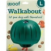 image:imageWOOF Walkabout  Enrichment Dog Toys Puzzle and Treat Dispenser  Adjustable Difficulty for Kibble and Treats  Durable Rubber  Easy to Clean  LargeLarge Green