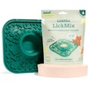 image:imageWoof Lick Mat and Bacon and Cheese LickMix Starter Pack Bundle  Dog Enrichment and Spread  Slow Feeder Mat with NonSlip Design  Delicious Lower Calorie Mix Green