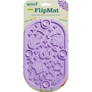 image:imageWOOF FlipMat Mini EasytoClean Lick Mat for Small Dogs amp Travel  Slow Feeder Mat with DoubleSidedNonSlip Design  BPAFree Silicone  Lick Mat  Interactive Dog Toys  LavenderLavender