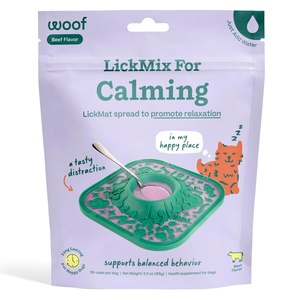 image:imageWOOF LickMixes  Dog Lick Mat Spread and Meal Topper  Delicious and Lower Calorie  Made with Wholesome Ingredients  Perfect for Dog Enrichment  Bacon amp CheeseCalming Lick Mix