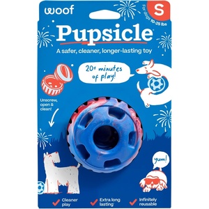image:imageWOOF Pupsicle  LongLasting Interactive Dog Ball Toy to Keep Your Pup Busy and Distracted  Safe for Dogs  LowMess Design  Dog Toys for XL Dogs 75 lbs and UpRed  White  Blue