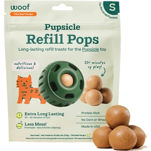 image:imageWOOF Pupsicle Refill Pops  LowMess Dog Snacks  with Peanut Butter and Beef  Dog Treats  Long Lasting  Small Pops  10 CountBeef